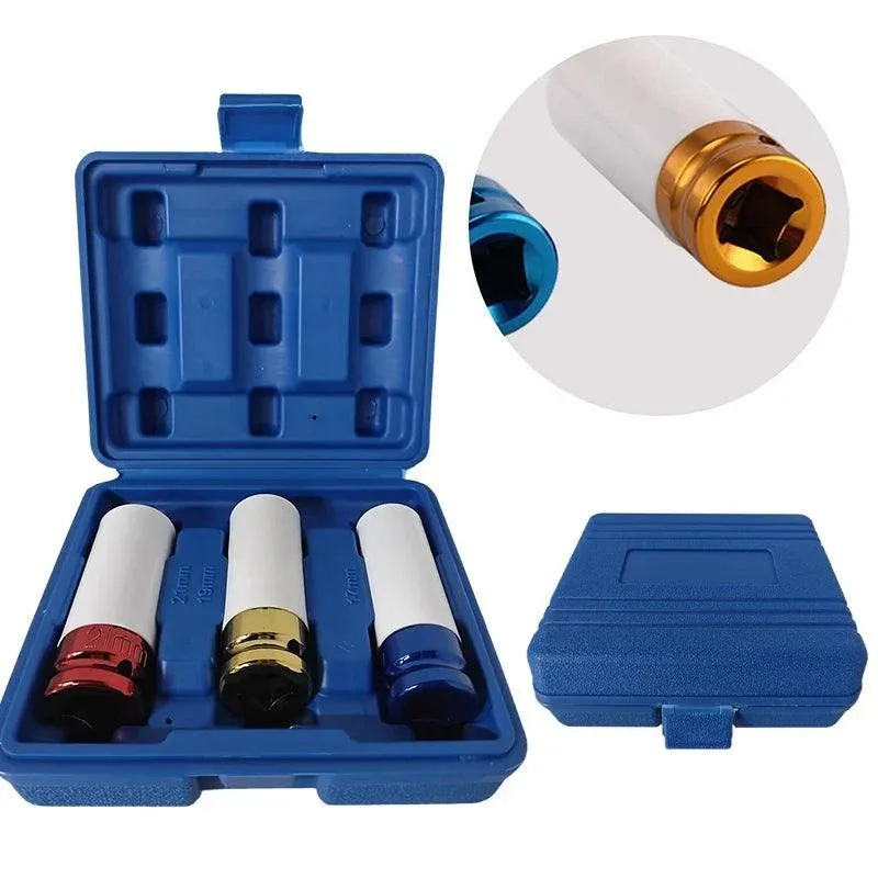 3PCS Deep Impact Nut Socket Set 17mm 19mm 21mm for Alloy Wheels β image 5