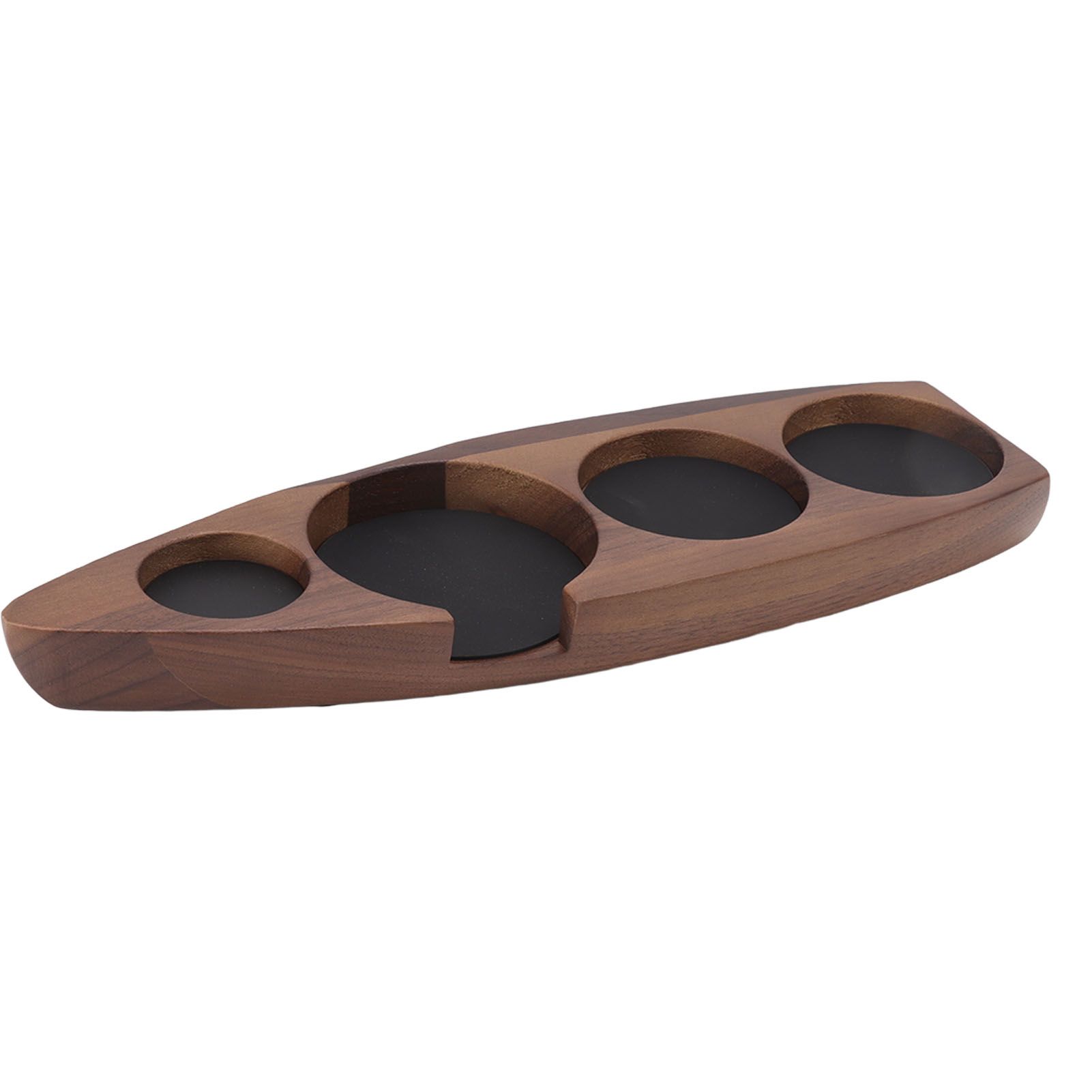 Wooden Coffee Tamper Holder Coffee Tamper Mat Stand Coffee Maker Support Storage Base Walnut Large for 58mm/2.3in — image 6