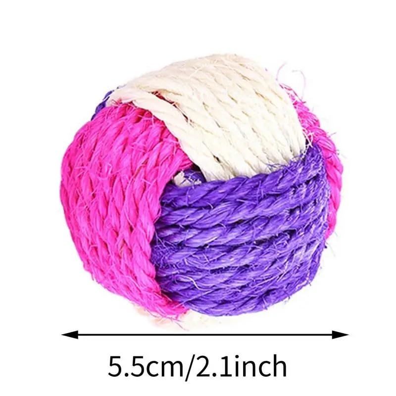 3pcs,Cat Sisal Ball Colorful Cat Ball Toy Cat Rolling Sisal Ball Toy 1pc Novelty Gift for Pets Random Color Cat Toys Pet Toy — image 5