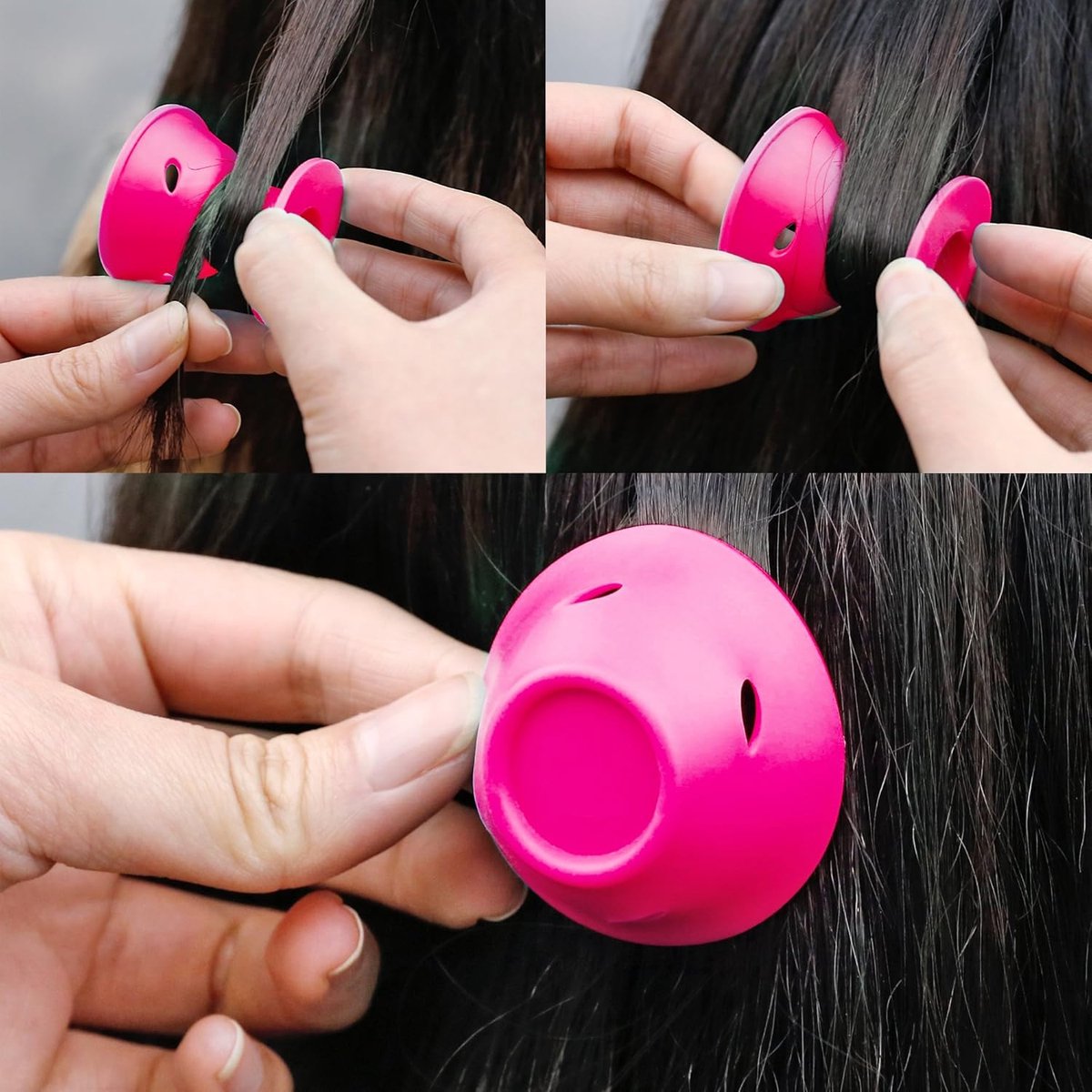 Curlers 40-piece – Pink, 20 large + 20 small curling brushes — image 3