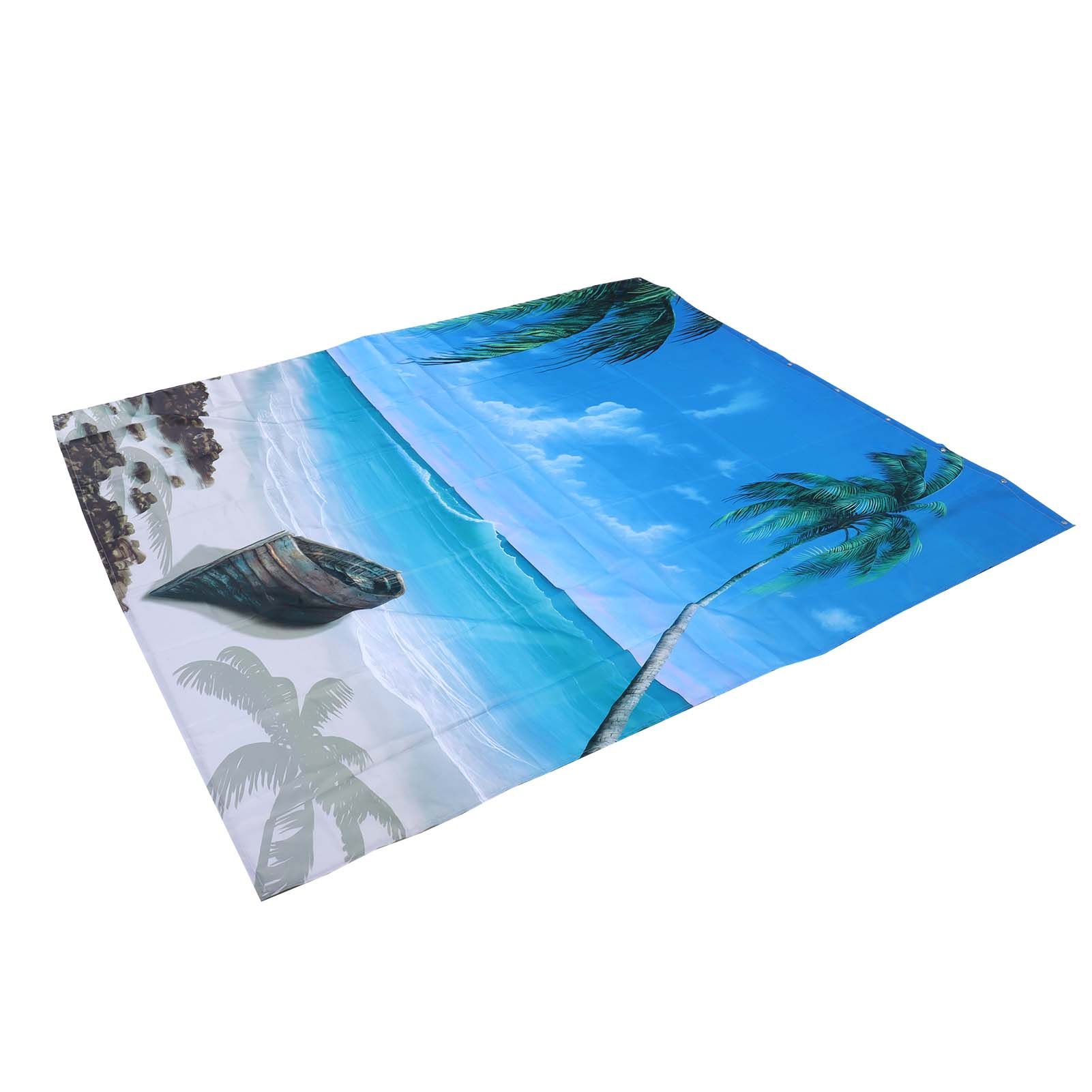 Shower Curtain Set with Hanging Rings No‑Punching Bath Curtain Bathroom Accessory150x180cm — image 4