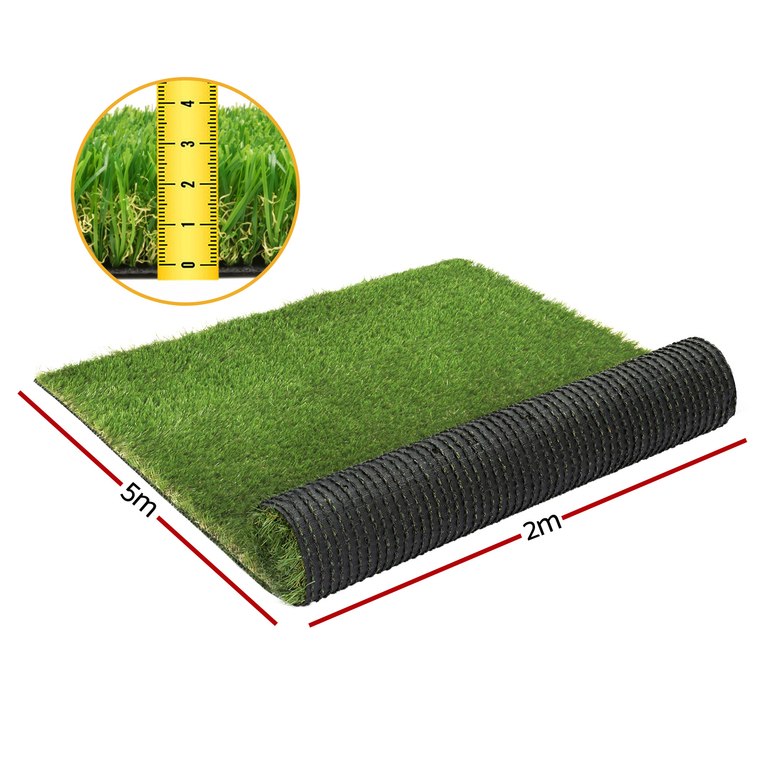 Prime Turf Artificial Grass 30mm 2mx5m Synthetic Fake Lawn Turf Plastic Plant 4-coloured — image 2