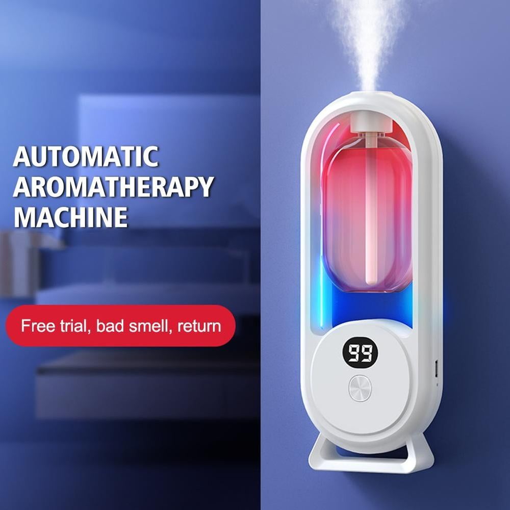 Waterless Diffusers Night Light,Scent Machine Essential Oil Diffuser,5 Modes D Screen Digital Aromatherapy with Diffuser