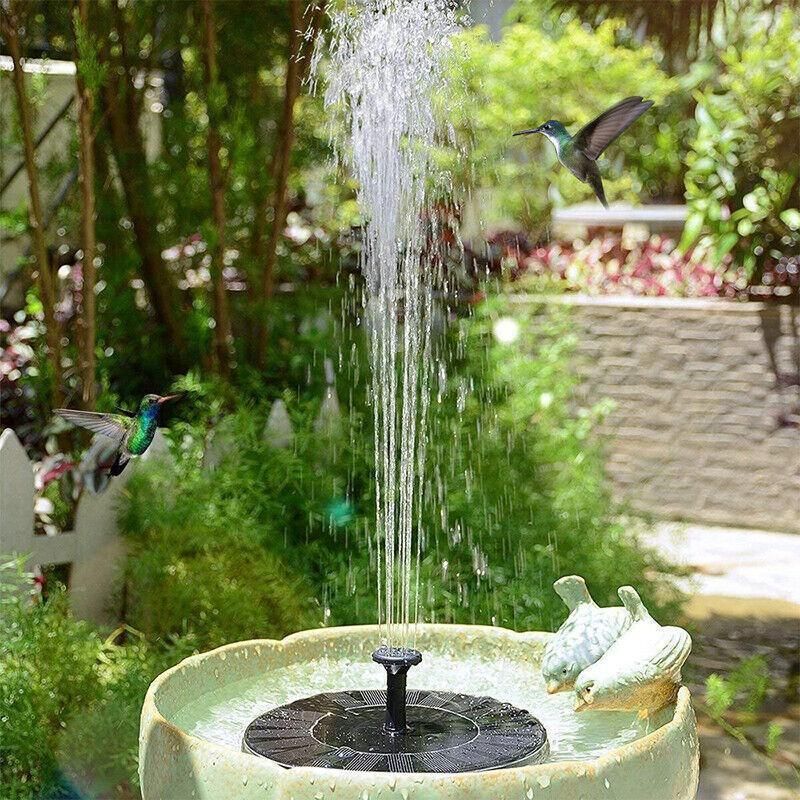 2022 Outdoor Solar Powered Floating Bird Bath Water Fountain Pump Garden Pond Au — image 5