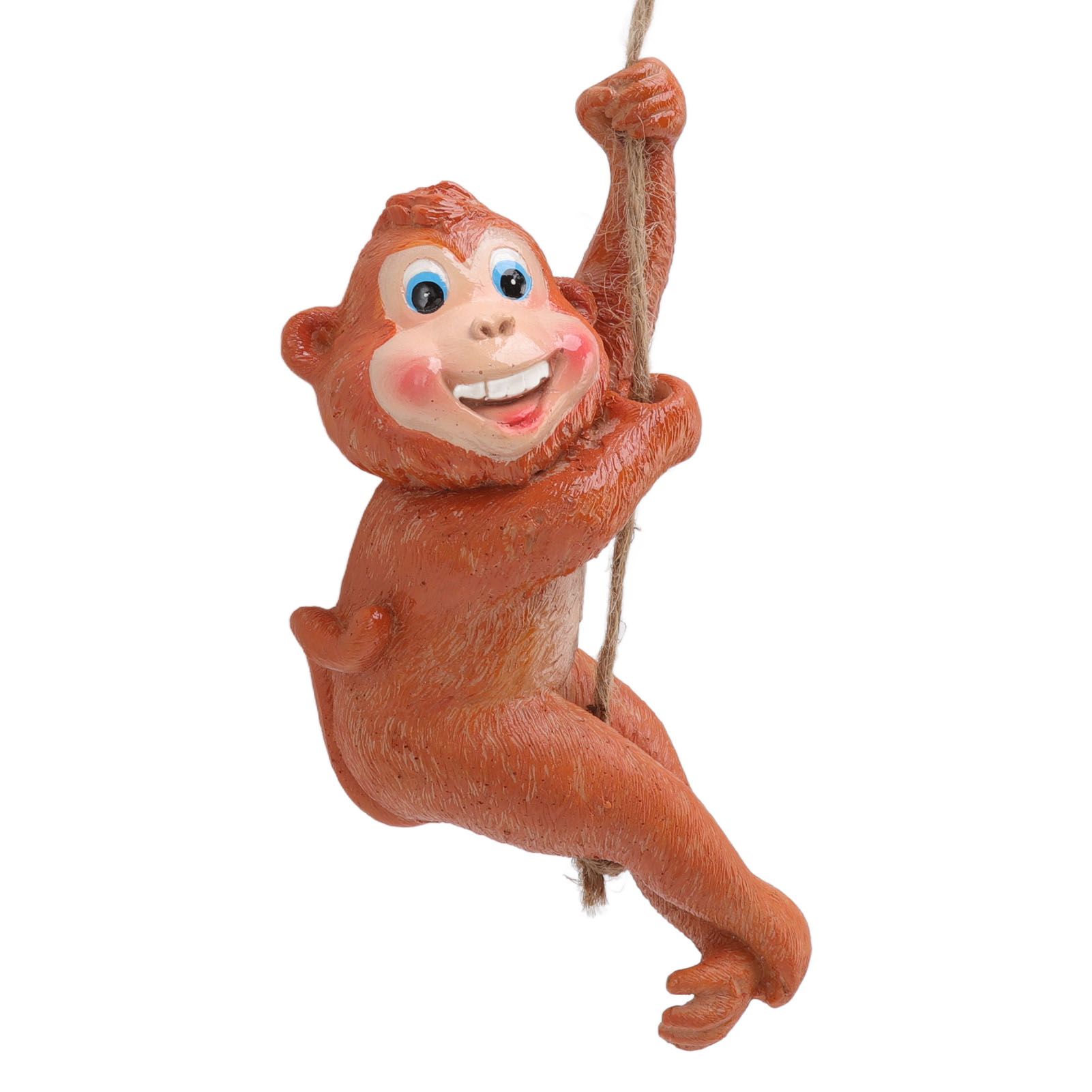 Swing Monkey Statue Ornament Resin Hand Painted Vivid Animal Sculpture Pendant for Garden — image 4