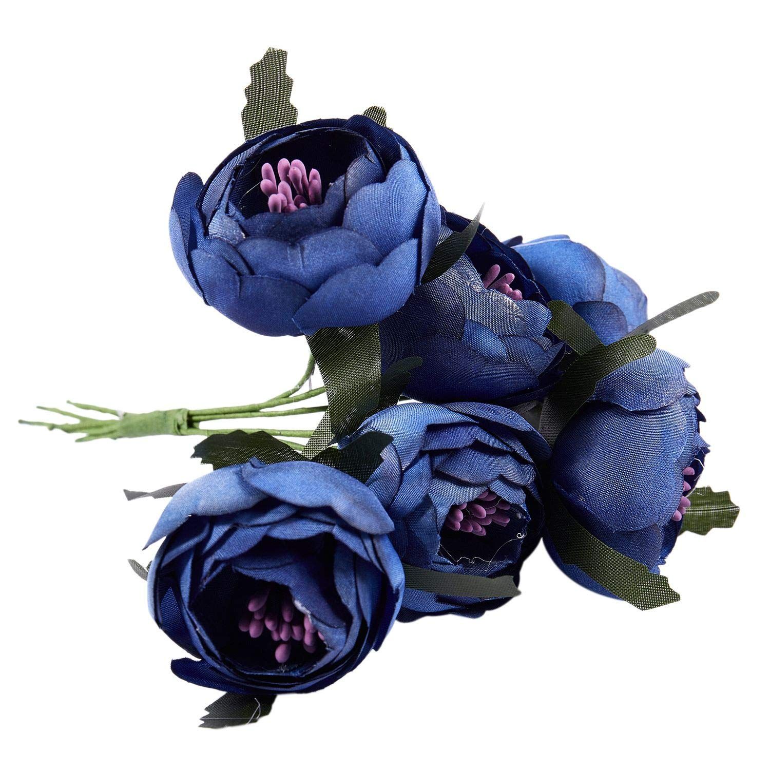 Simulation Silk Cloth Bouquet Bride Holding Flowers Decorative Flowers ( Blue Purple ) Single Flower Diameter of About 4cm — image 2