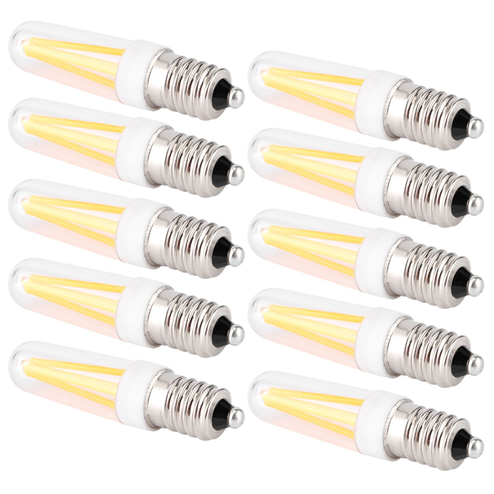 10Pcs 3W Small Bulb E14 Base Warm White Home Lighting Bulb for Chandelier Ceiling Light — image 3