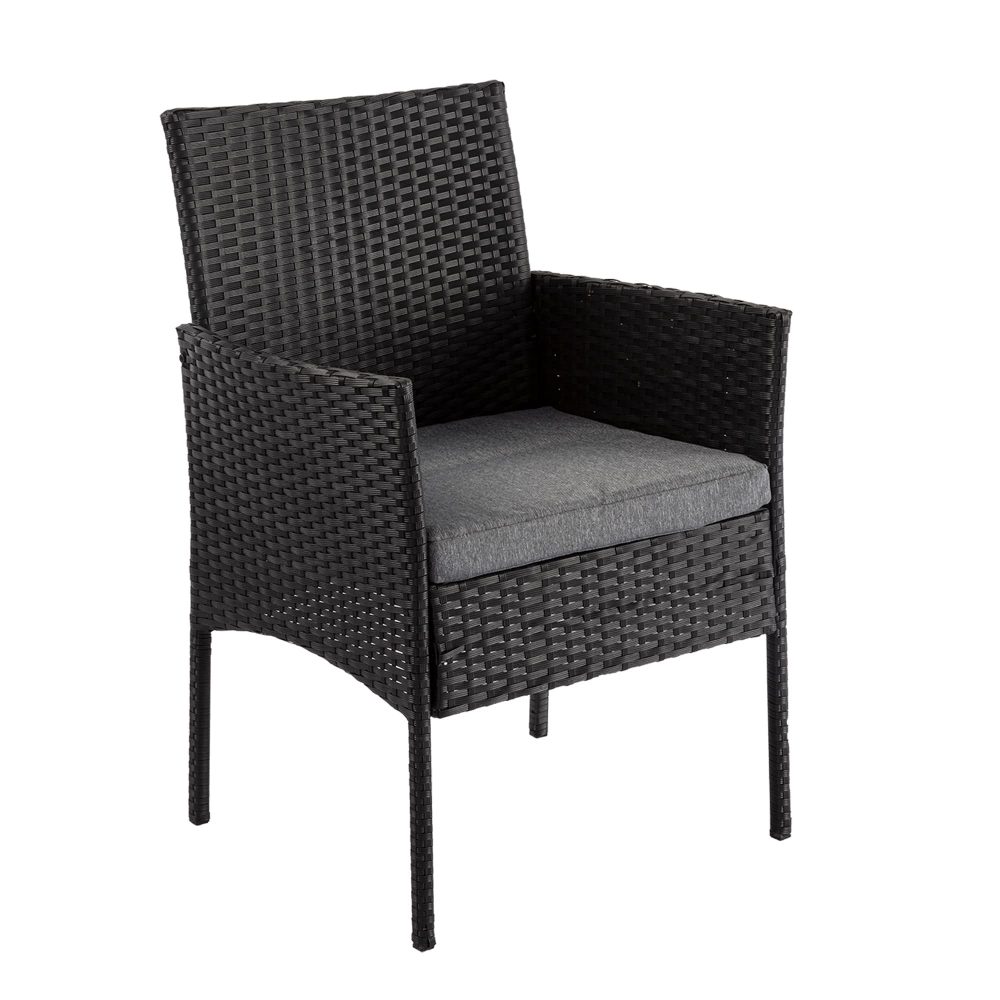 4 Seater Wicker Outdoor Lounge Set-Black โ image 6