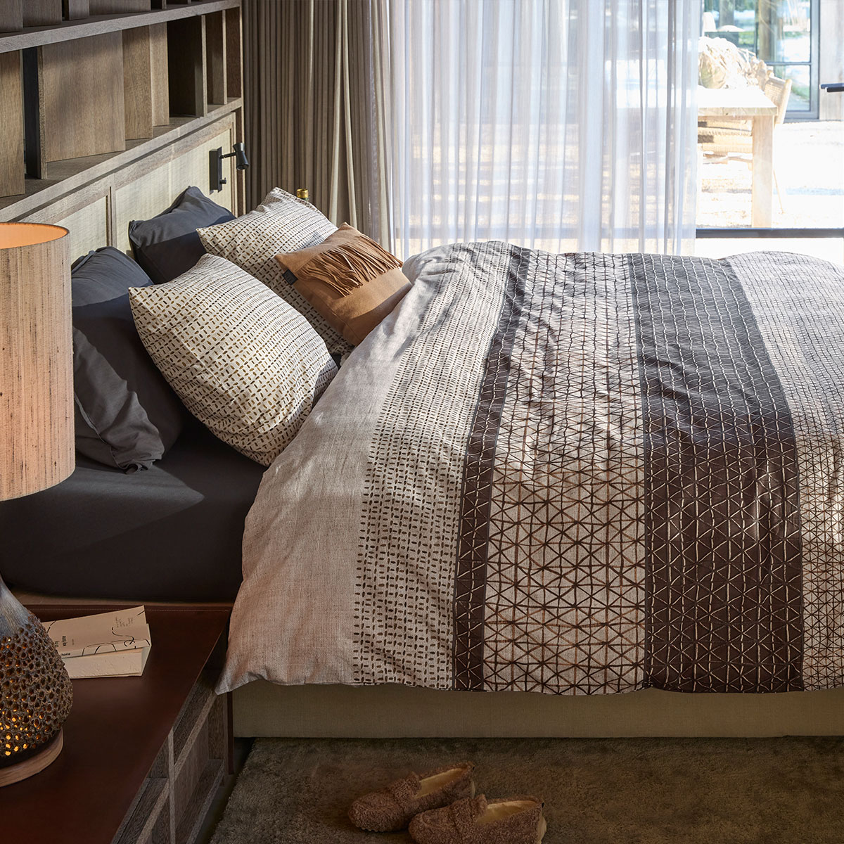 Bedding House Mathis Natural Cotton Quilt Cover Set King — image 5