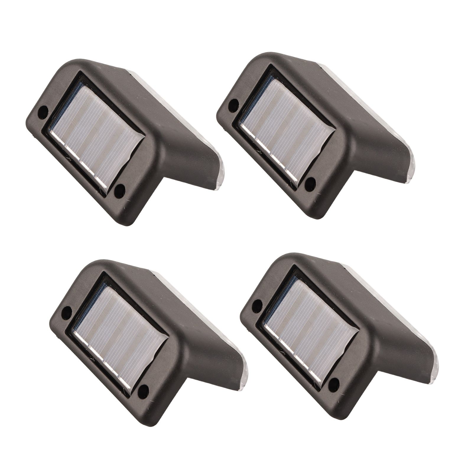 4 Pcs Solar Step Light White Lighting Waterproof High Strength Solar LED Deck Light Outdoor Stair Lamp — image 2