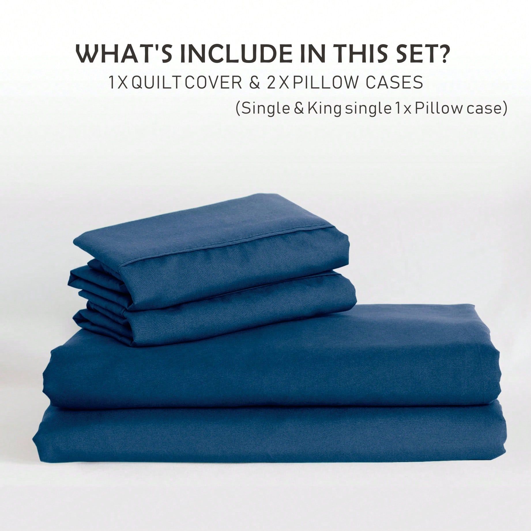 Hotel Soft Microfiber Duvet Cover Set-2000TC Quilt Cover Set & Pillowcases -1 Donna Cover Zipper Closure & 1 x Pillowcases-Breathable Bedding - Wrinkle, Fade — image 6