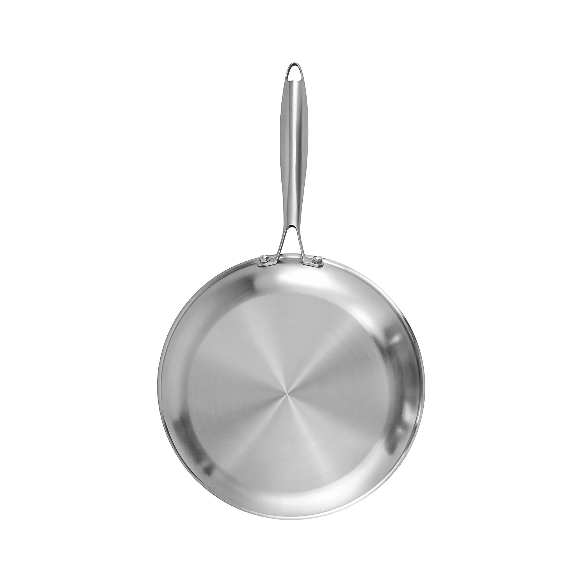 5-Star Chef 30cm Stainless Steel Frying Pan Uncoated Frypan with Tri-Ply Body Silver — image 3