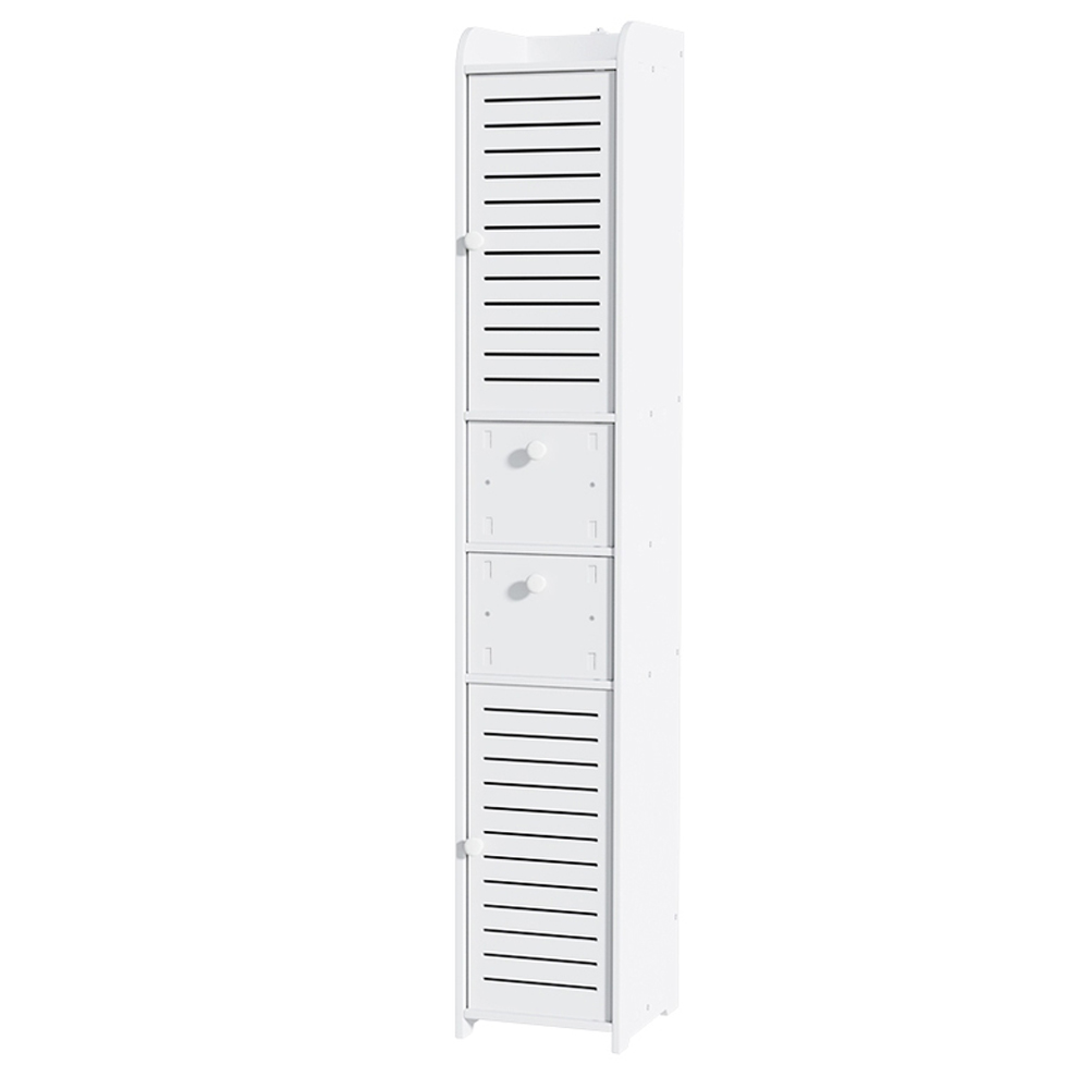 Artiss Bathroom Toilet Storage Cabinet Laundry Tallboy Cupboard Slim Corner — image 3