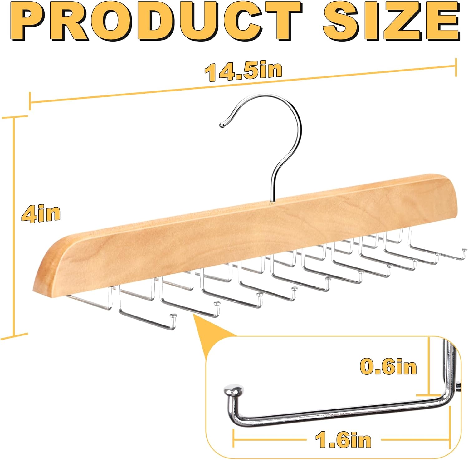 Clothing Hanger Organizer 1 Piece 20 Hooks Large Capacity BH Hanger/Coat Hanger for Wardrobe Storage Space Saving 360 Degree Rotation Foldable Metal Hooks — image 2