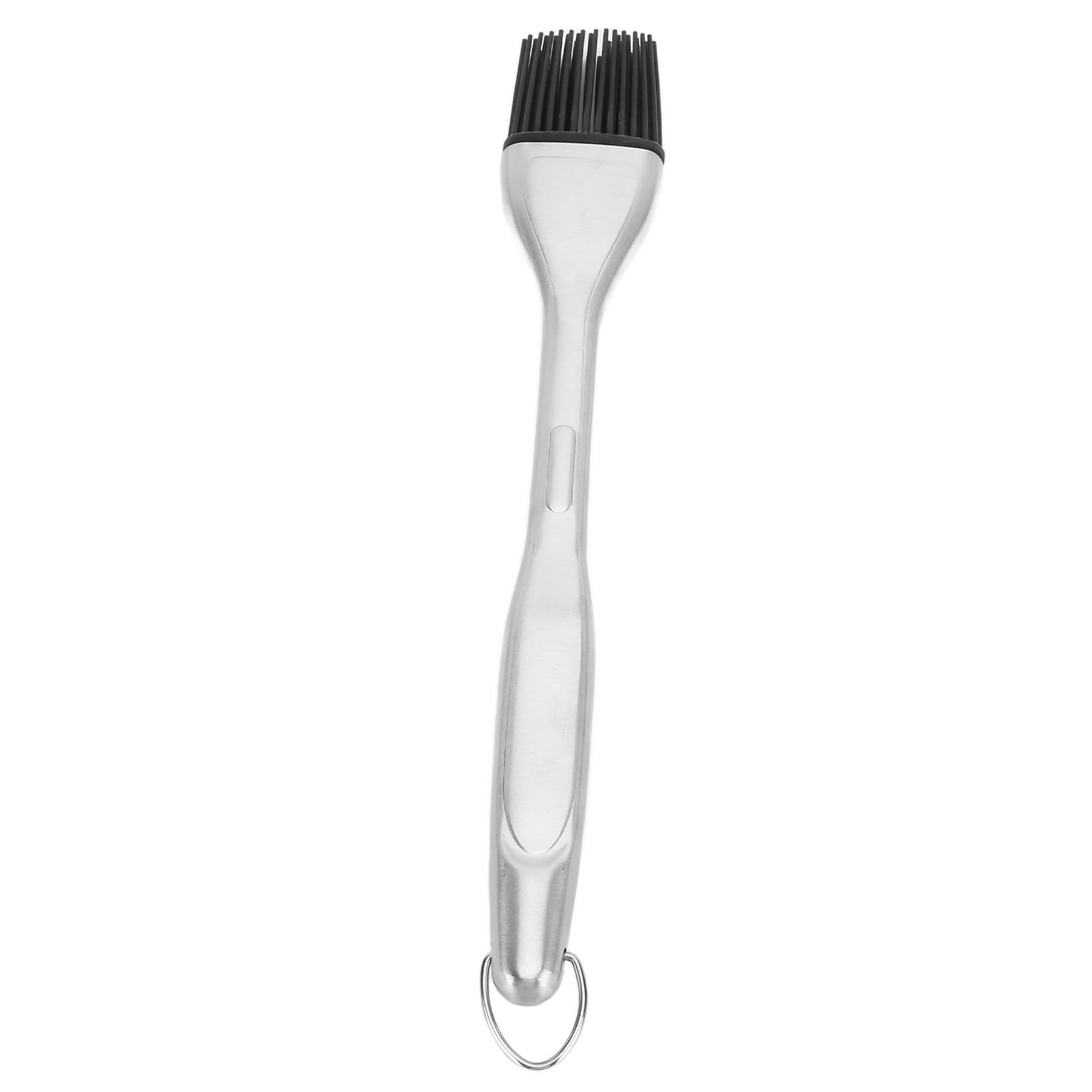 Silicone Brush Stainless Steel Handle High Temperature Resistant Kitchen Baking Barbecue Sauce Oil BrushStraight Handle Black — image 3