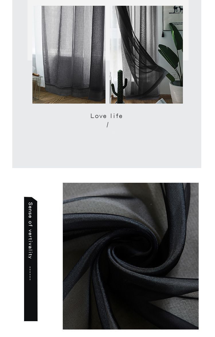 2 Pack Semi Blackout Sheer Curtains Gray โ image 3