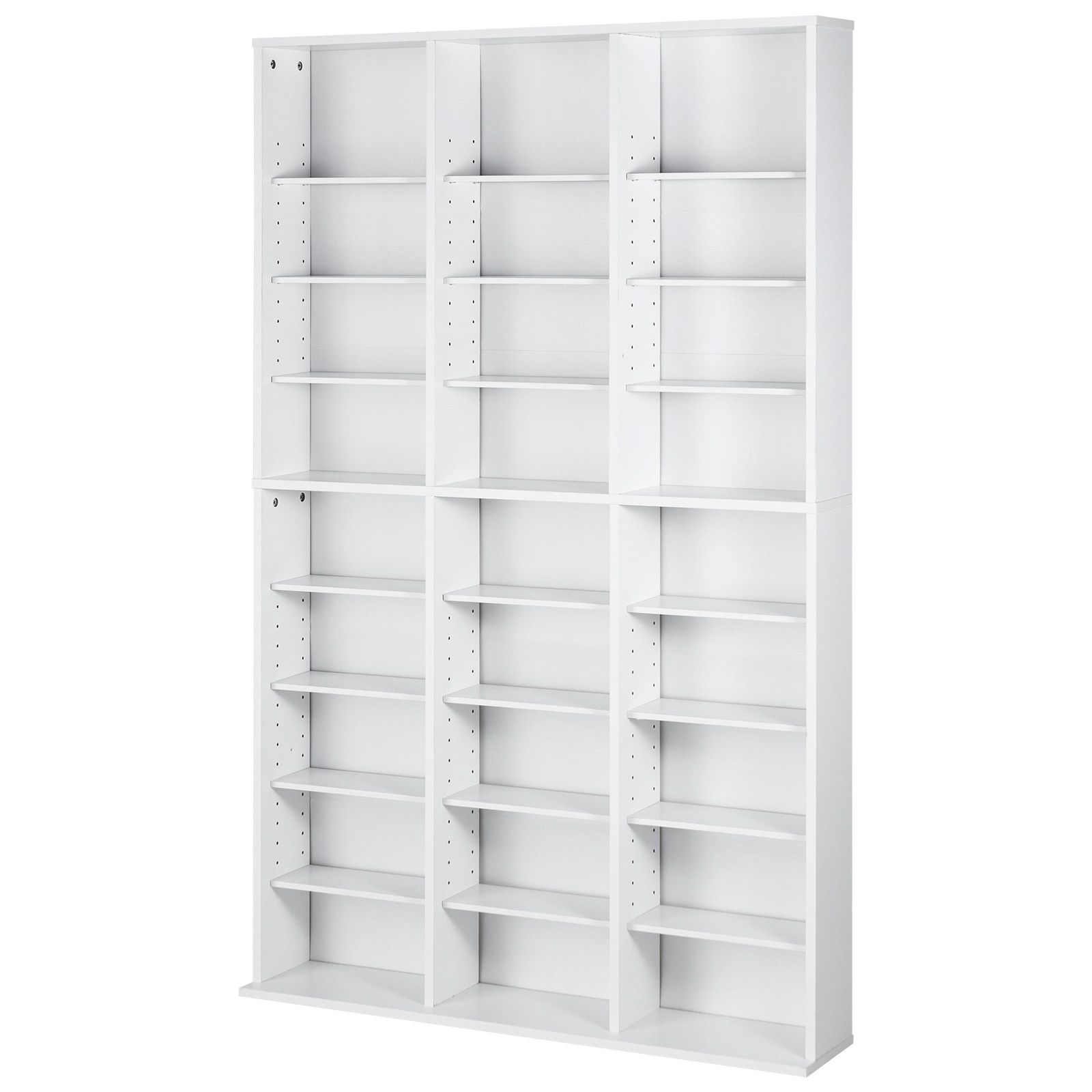 Media Storage Cabinet, 9-layer DVD Shelf Holds up to 756 CDs, Adjustable CD Shelves 27 Compartments, Protects & Organizes Music, Movie, Video Games or