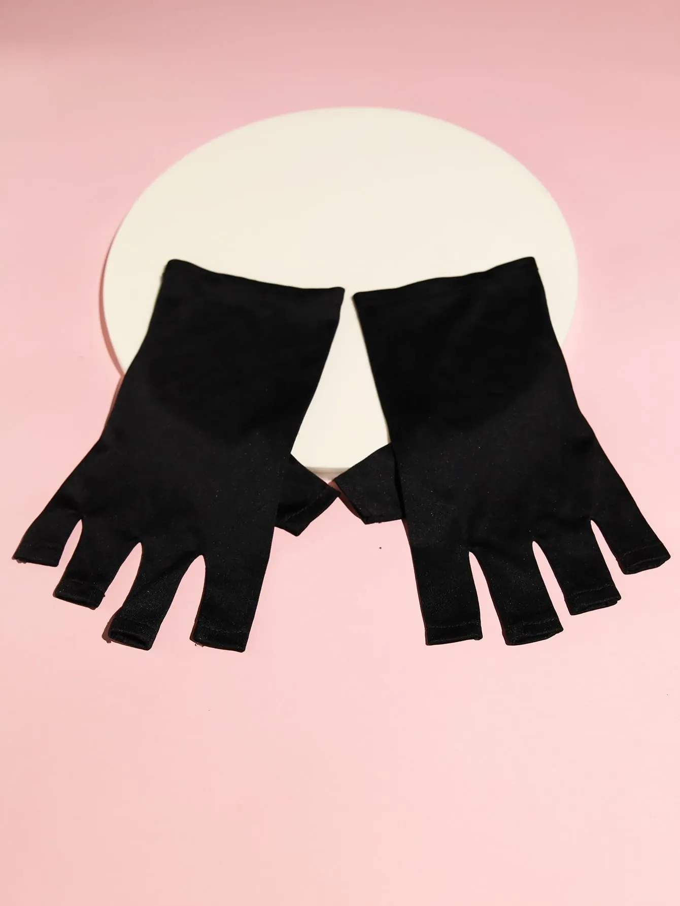 1pair Anti UV Nail Art Gloves Protect Hands From UV Lamp Gel Curing Nail Supplies Manicure Tools For Press On Nails Art Kit Black โ image 2