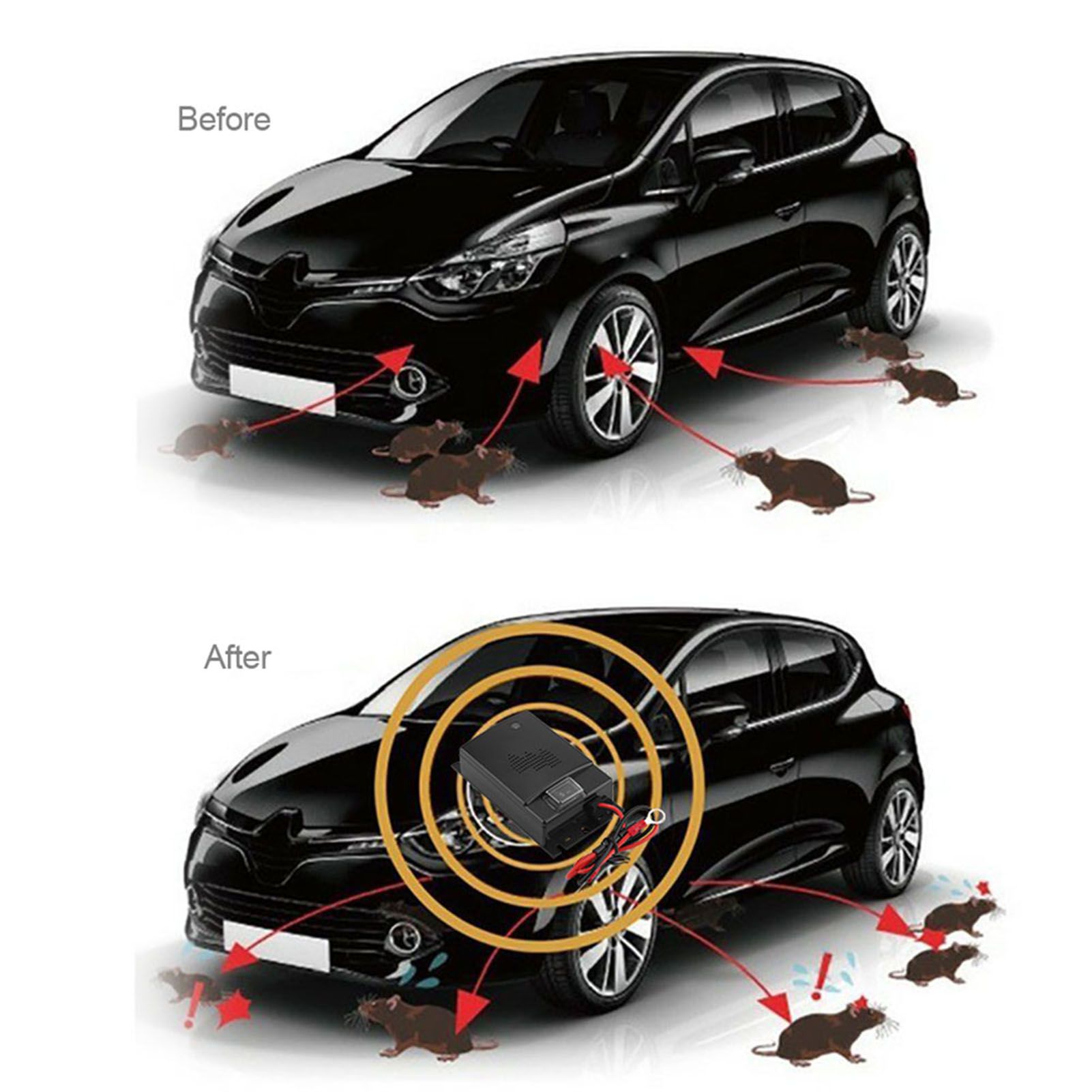 12V Car Rat Rodent Ultrasonic Repellent Vehicle Chases Rat Rodent Mice โ image 5