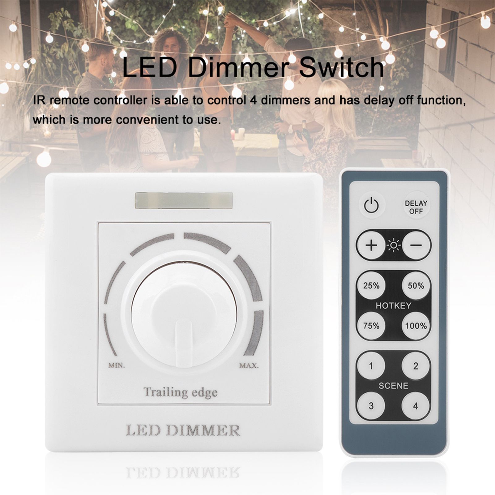 LED Light Adjustable Dimmer Switch Brightness Control IR Remote Controller 200W(220V) — image 5