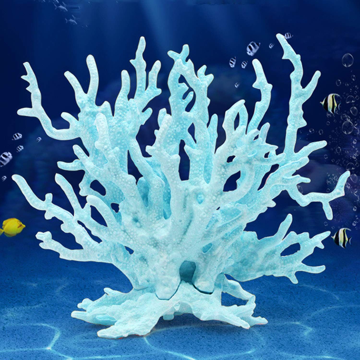 Aquarium Coral Ornament Resin Coral Reef Decor Artificial Aquarium Plants Landscape Fish Tank Accessories Decorations, Blue — image 3