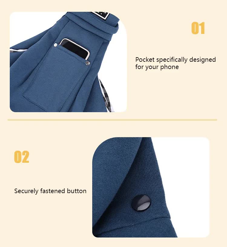 Nevy Blue Pet Sling Carrier Bag - Comfortable and Hands-Free Design โ image 2