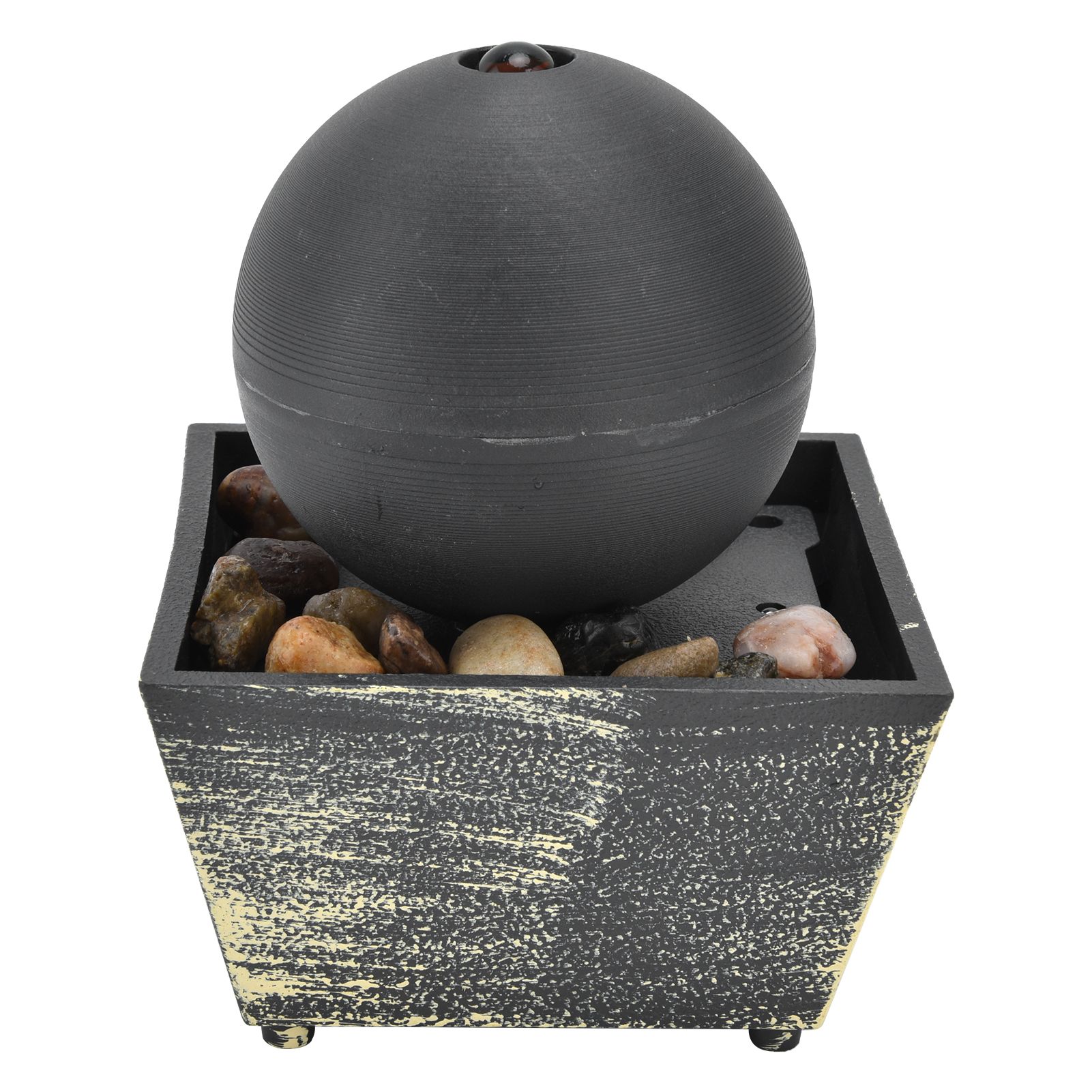 3V USB Indoor Tabletop Ball Fountain with LED Light and Stone Desktop Fountain for Home Office Decor โ image 4