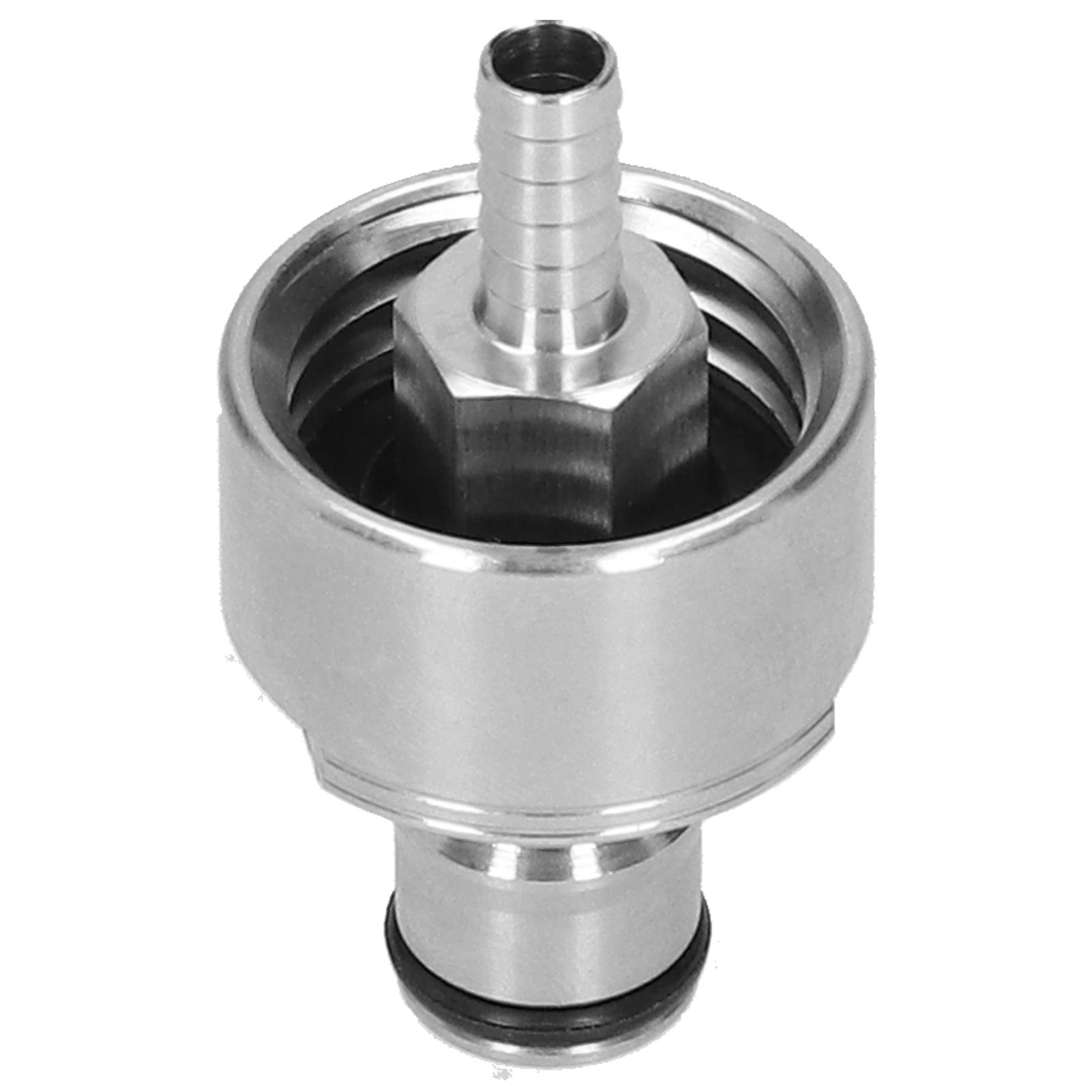Stainless Steel Carbonation Cap with 5/16in Barb Ball Lock Type Fit Soft PET Bottle Beer Making — image 3