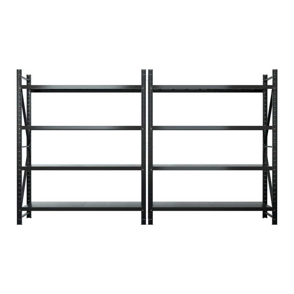 Giantz 4Mx2.4M Garage Shelving Warehouse Rack Black — image 3