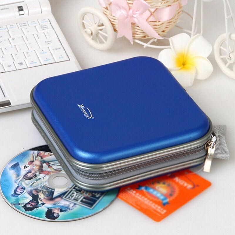 40-Disc CD DVD Wallet Case Portable Car Storage Holder Sleeve Carry Pouch - Blue โ image 4