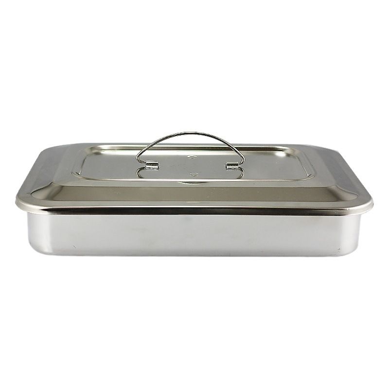 Jinbokang Stainless Steel Sterilization Box Surgical... 8 inch no hole [201 stainless steel]] — image 2