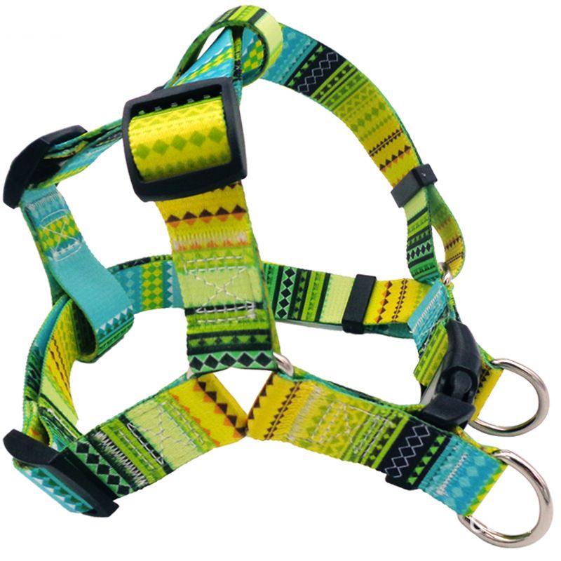 DEYUAN Bohemian Dog Harness Polyester Purple Arrow M:2*42-61cm โ image 4