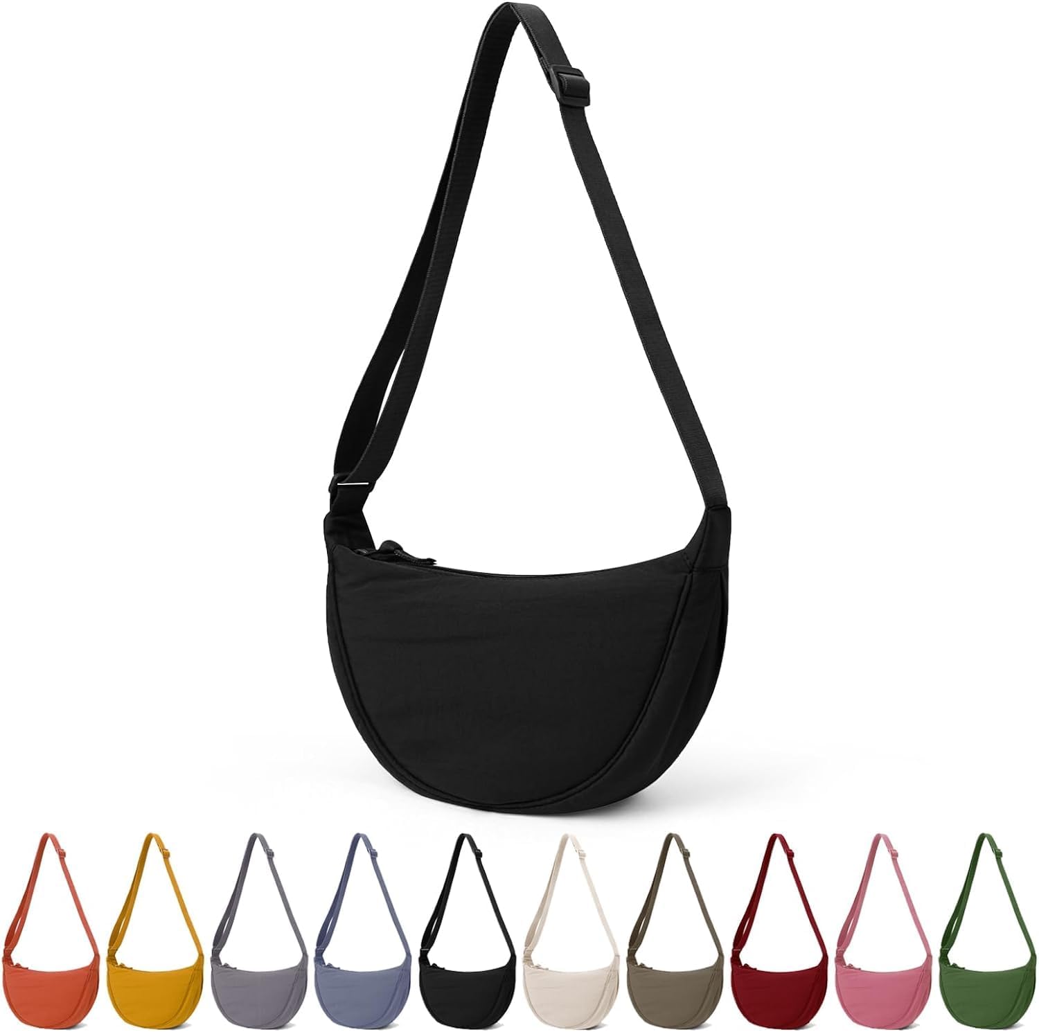 Crossbody Bag Hobo Sling Crescent Bag Women Men Trendy Small Shoulder Bag Purse Dumpling Bag Casual Handbag Adjustable Strap โ image 2