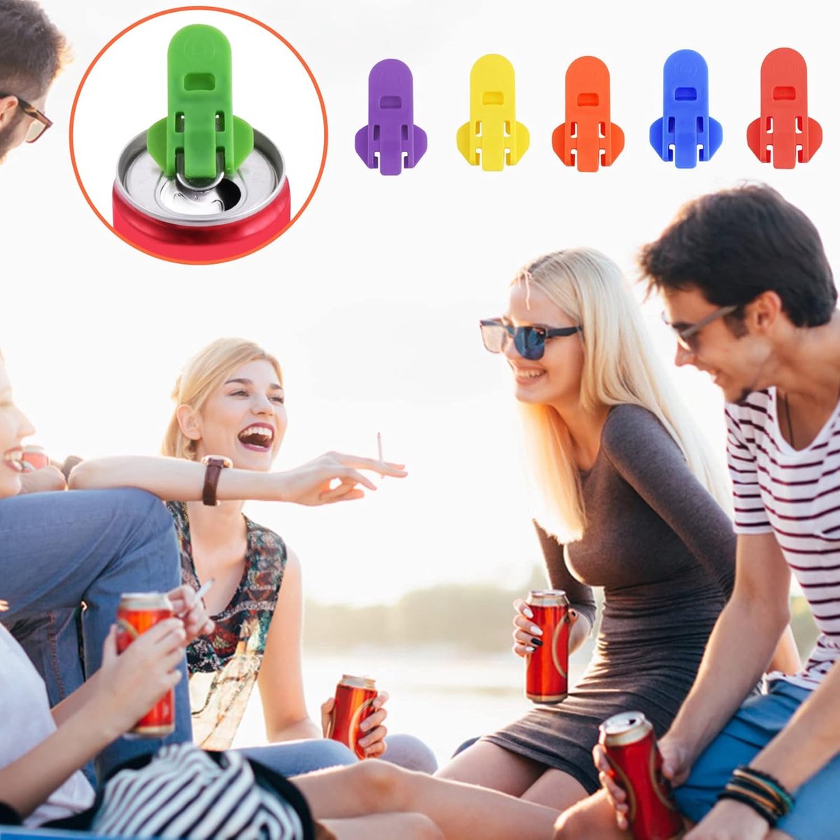 Can Opener - 6 Pieces - Can Opener For Cans - Can Sealer - Drink Can Opener - Can Lock - Aid For Rheumatism - Soft Drink Can Opener - Small Can Sealer — image 4