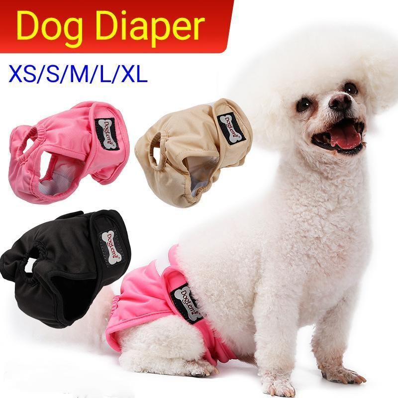 Female Dog Puppy Nappy Diapers Wrap Band Sanitary Pants Underpants XS-XL Black - XL โ image 2