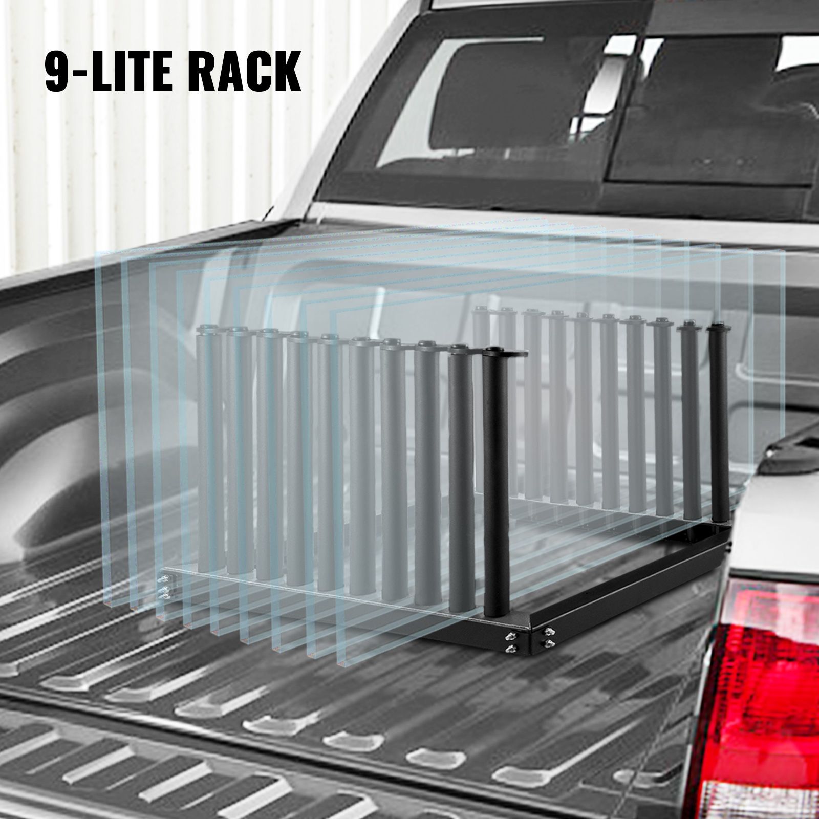 Windshield Rack 9-Lite, Windshield Truck Rack Steel, Windshield Glass Rack 24-Inch Height, Windshield Rack for Truck with PVC Pad & Foam Padding, Glass Rack — image 3