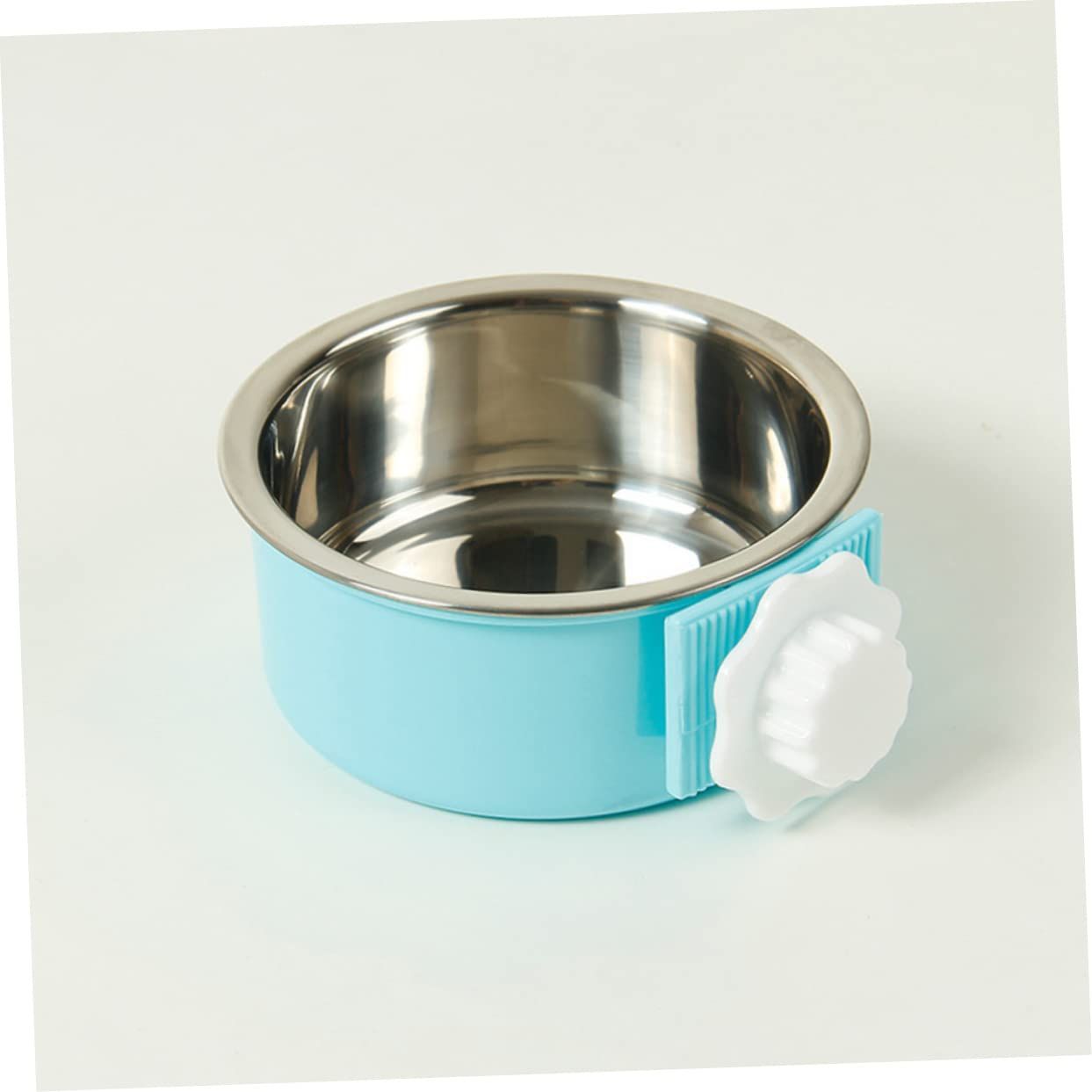 Pet Food Bowl Cage Adorable Puppy Bowl Stainless Steel Crate Bowl Stainless Steel Dog Bowls Dog Food Bowl Puppy Kennel Cat Blue — image 4