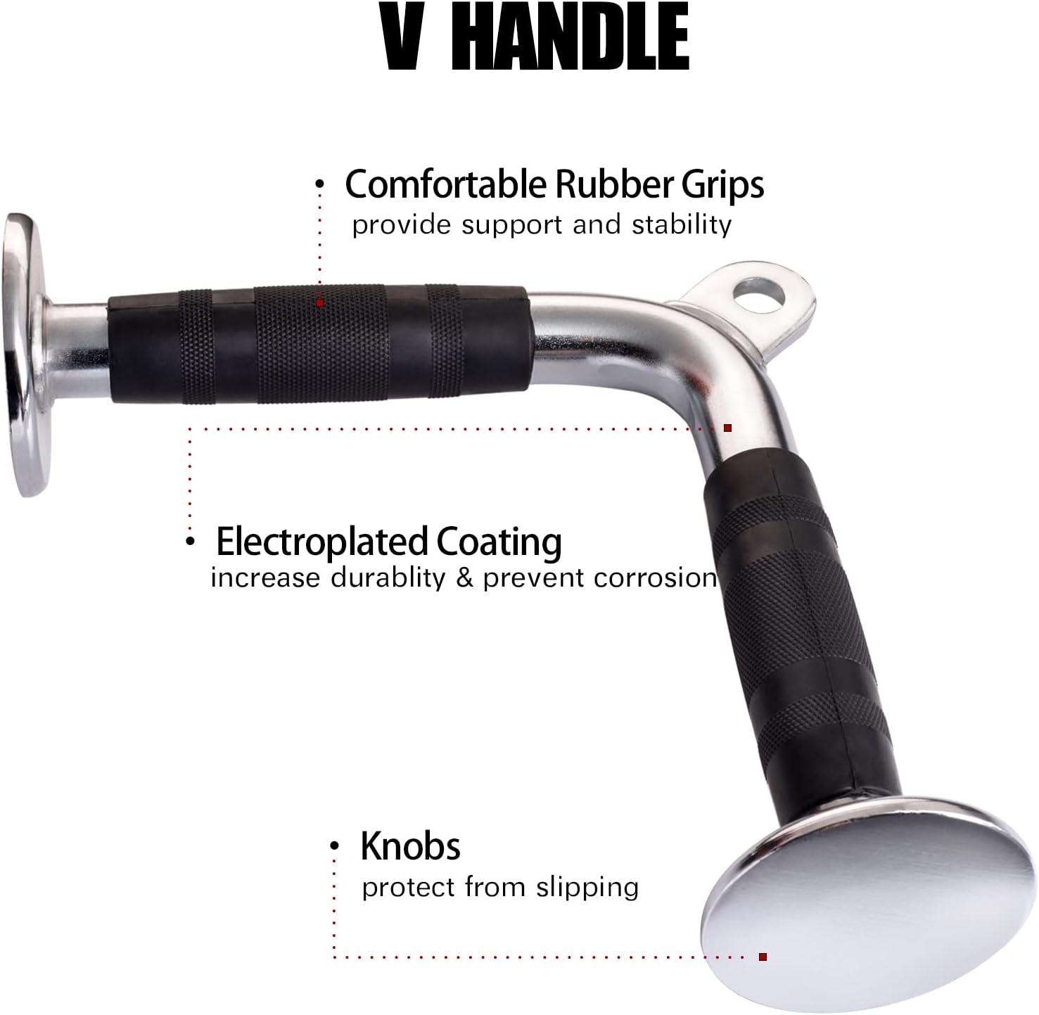 LAT V Bar V Pull Down Handle Row Handle Cable Machine Attachment โ image 3