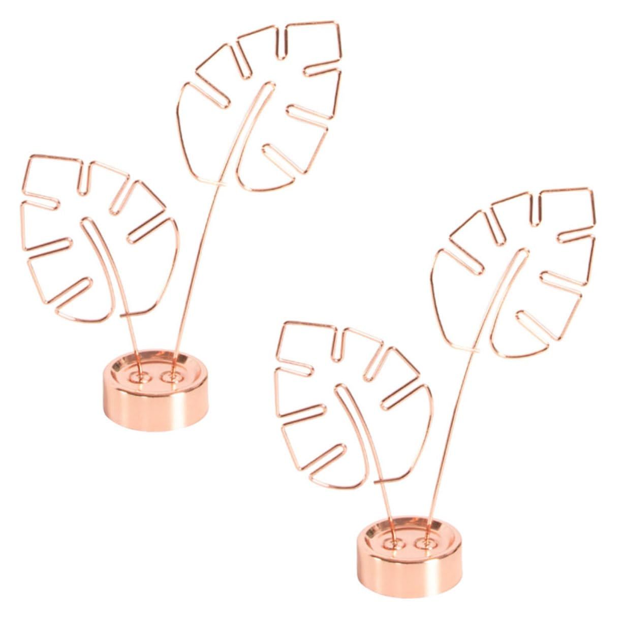 Palm Leaves Picture Holder Card Photo Clips Holder Desk Stand for Memo Paper Note Photo Wedding Card Display Memo Stand Clamp โ image 2