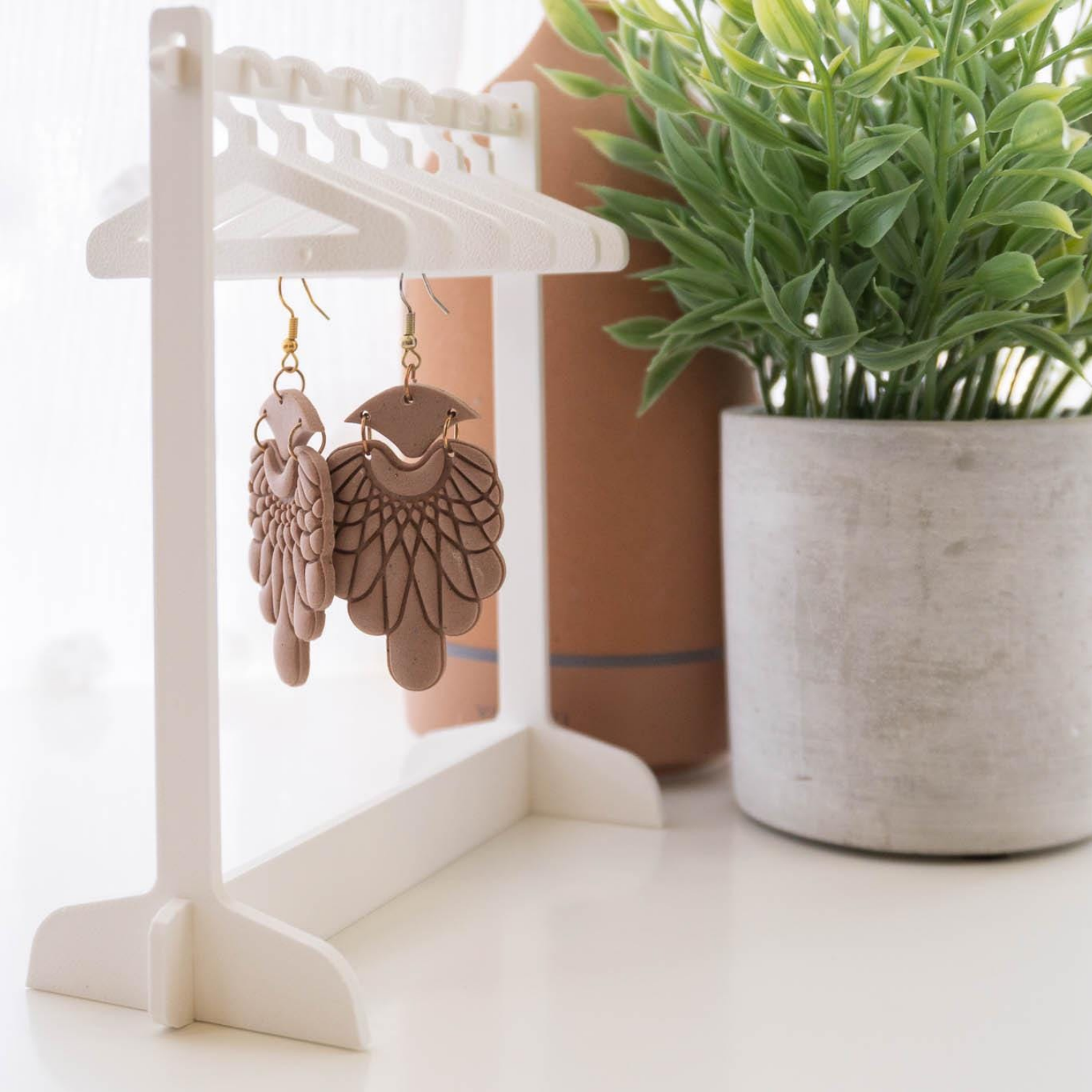 Earring Holder,Earring Display, Earring Hanger, Jewelry Display Jewelry hanger Multiple style hangers available, clothing rack for earrings(black) — image 5