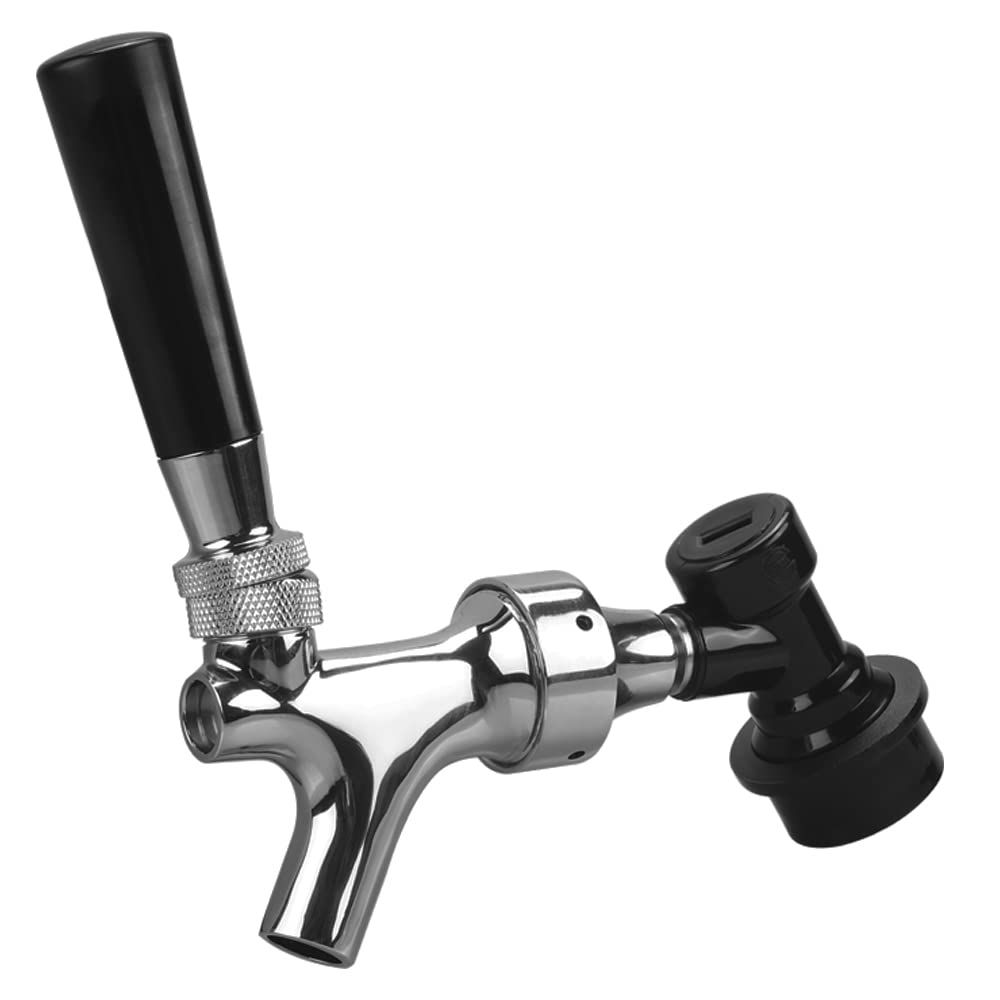 Stainless Steel Stem Beer keg Tap Faucet with Ball Lock disconnect chromed body Serving Beverages at Festivals, Picnics