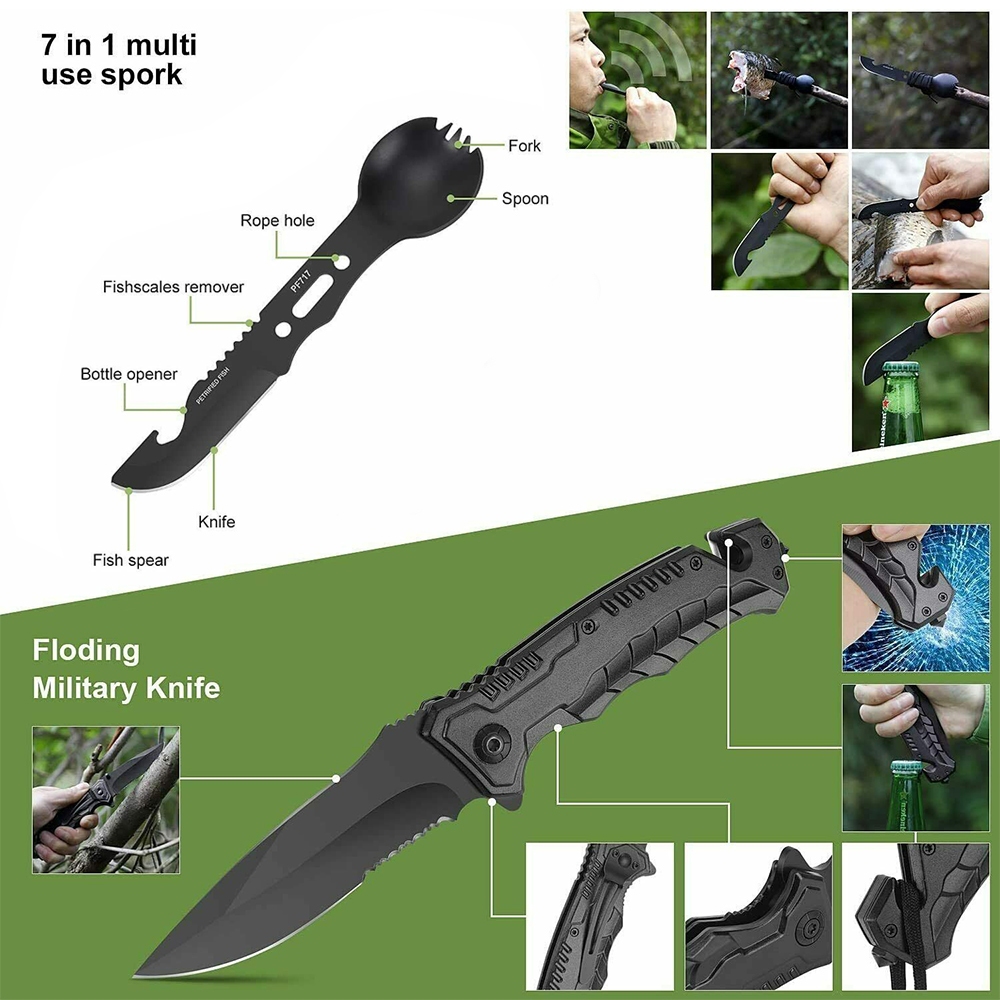 Tactical Emergency Survival Kit Outdoor Sports Hiking Camping SOS Tool Equipment โ image 2