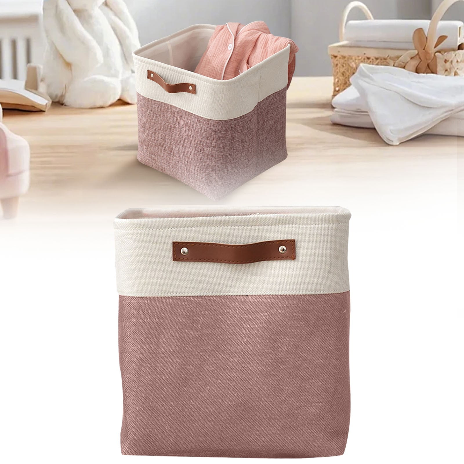 Transparent Zipper Clothing Storage Bag - Heavy-Duty Organizer for Blankets, Linen, Bed Sheets, Clothes & Pillows, Pink, 30 × 23 × 15 cm — image 2