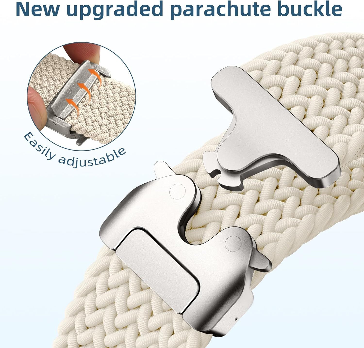 Stretchy Braided Band Compatible with Samsung Galaxy Watch 7 Band/FE 6 5 4 40mm 44mm/Watch 6 Classic 47mm 43mm/4 Classic 46mm 42mm/Watch 5 Pro 45mm/Active 2 — image 3