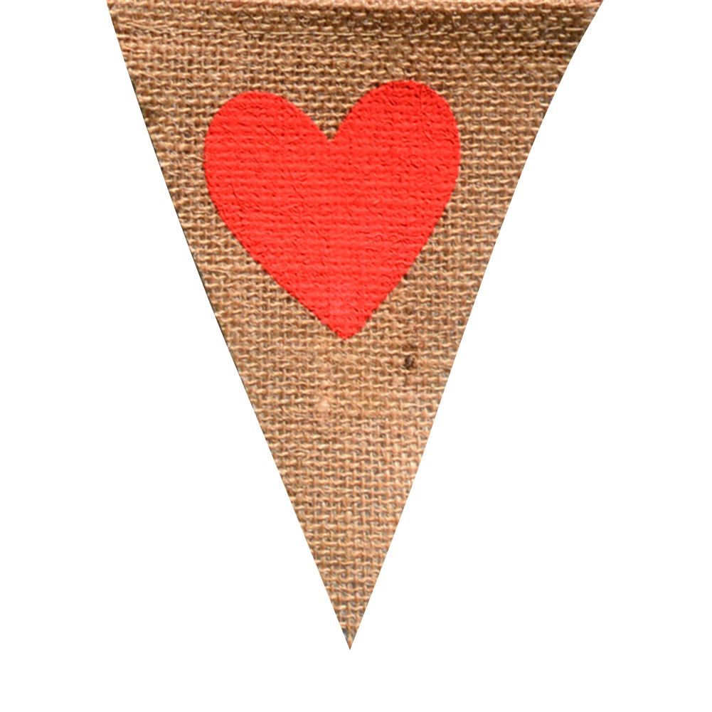 LOVE Triangle Linen Hanging Flags Banner Bunting for Wedding Bridal Shower Proposal Decoration — image 2