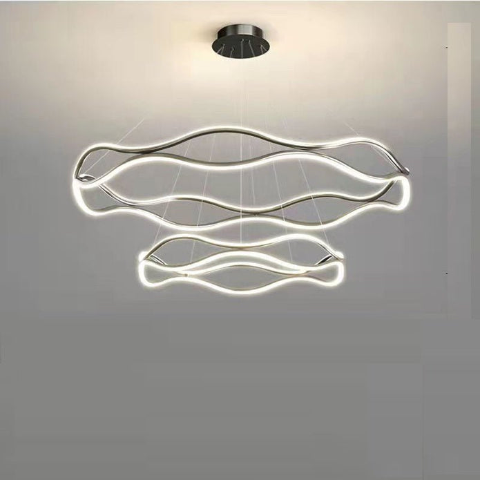 BAMDECOR A212/2 Modern Wavy Art Aluminum Light Fixture for Living Room Bedroom Indoor Decor โ image 2