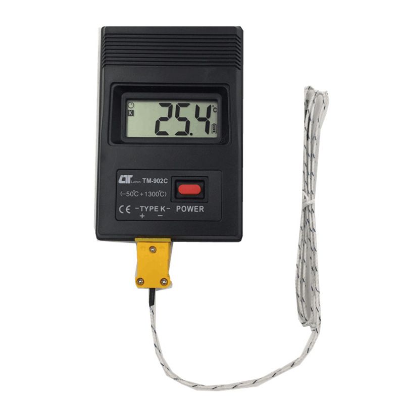 Digital Thermometer Type Sensor Temperature Probe, Dual Channel -Type Thermocouple Sensor -50 °C / 1300 °C
