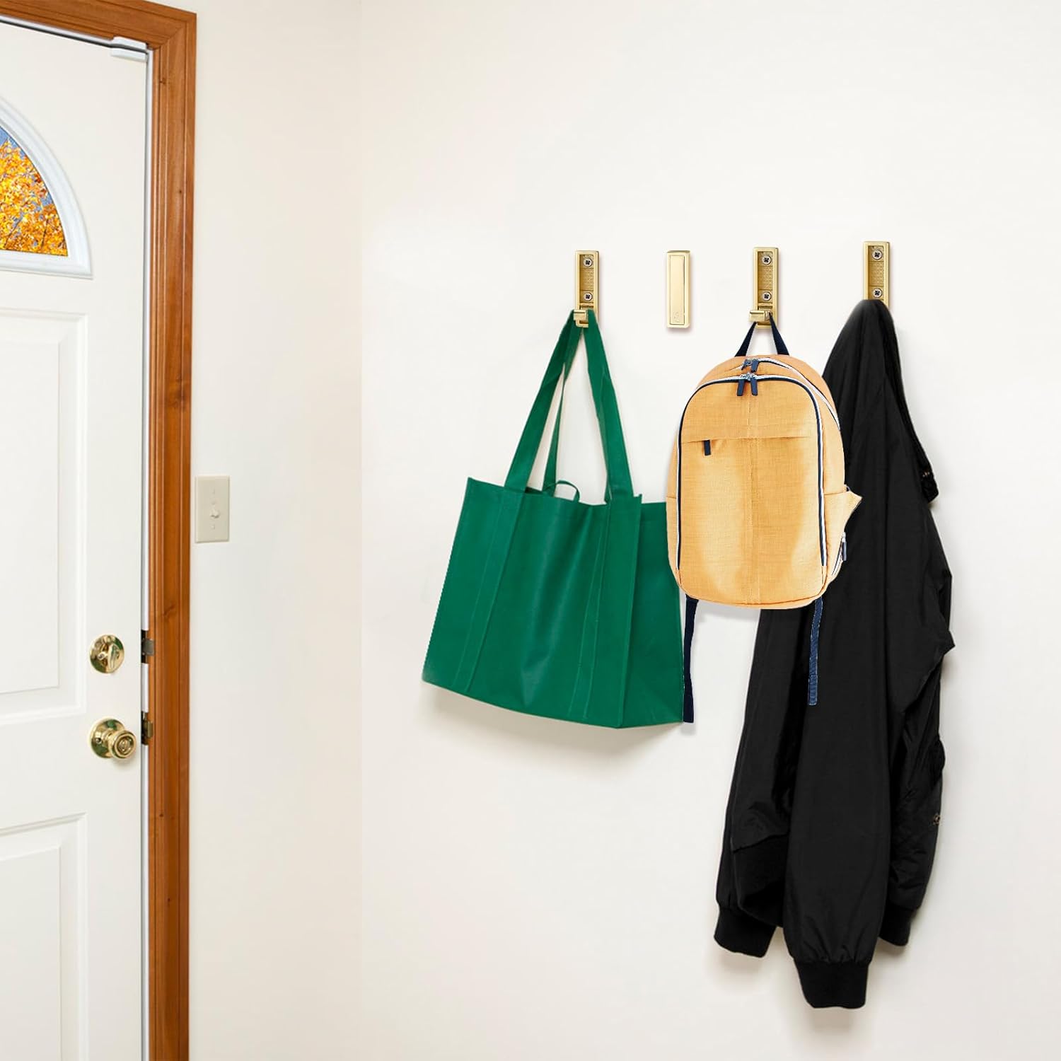 Folding Hooks 4 Pack Foldable Coat Hook Heavy Duty Wall Hooks for Hanging Coats, Towel, Hat, Backpacks (Gold) โ image 2