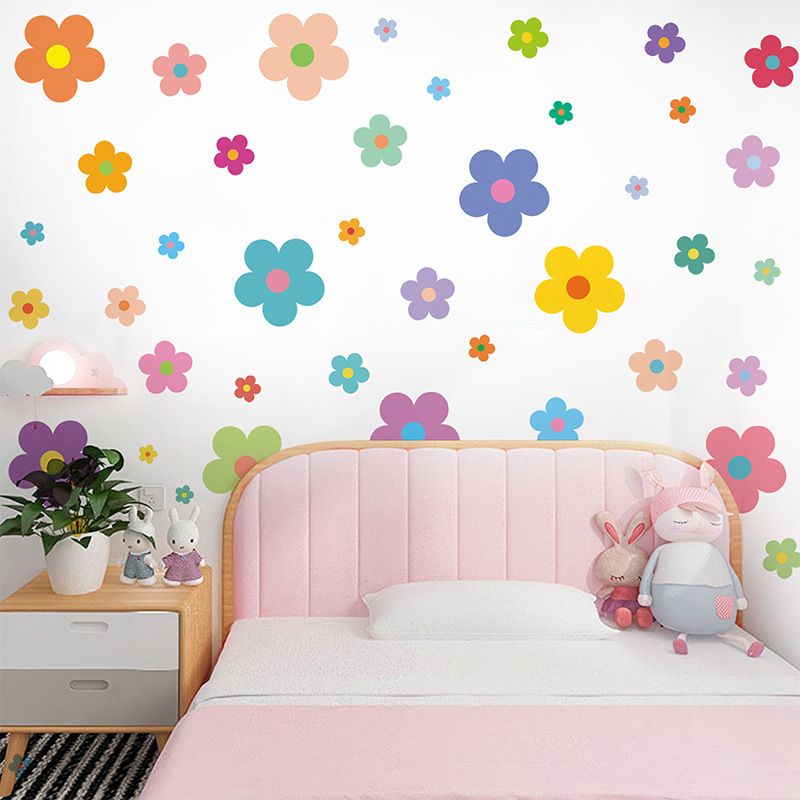 Colorful Flowers (9 per set) Flowers Wall Sticker Colorful Floral Wall Decal Vinyl Peel and Stick Stickers Aesthetic Wall Flowers โ image 4