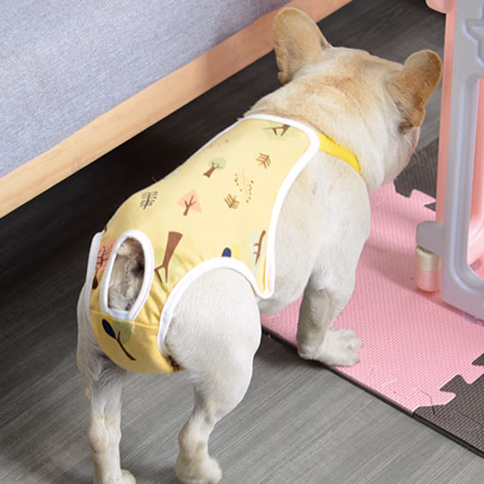 Pet Sanitary Pants Adjustable Band Menstruation Shorts Washable Dog Diaper Pet Physiological Pants for Indoor L Pink โ image 5